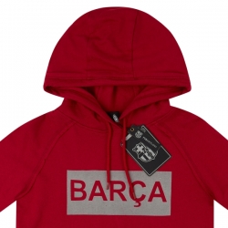 Mikina Barcelona Fan Top s kapucí červená