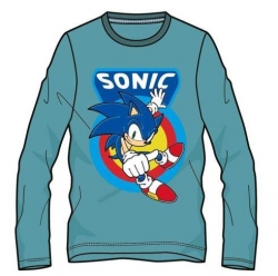 Tričko Sonic tyrkysové s dlouhým rukávem